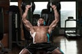 Man Doing Dumbbell Incline Bench Press Workout Royalty Free Stock Photo