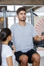 man doing exercise in gym Royalty Free Stock Photo