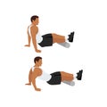 Man doing Foam roller calf. Calves stretch exercise. Royalty Free Stock Photo
