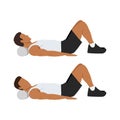 Man doing foam roller neck release exercise Royalty Free Stock Photo