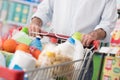 Man doing grocery shopping Royalty Free Stock Photo