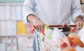 Man doing grocery shopping