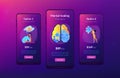 Psychotherapy and psychology app interface template.