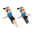 Man doing incline bench reverse crunch exercise