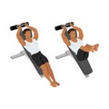 Man doing incline bench reverse crunch exercise