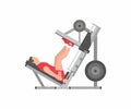 Man doing leg presses