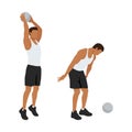 Man doing Medicine ball slams exercise