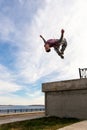 Man doing parkour. Free runner Royalty Free Stock Photo