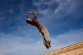 Man doing parkour. Free runner Royalty Free Stock Photo