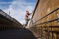 Man doing parkour. Free runner Royalty Free Stock Photo