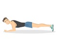 Man doing plank.