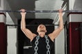 Man Doing Pull-ups On Horizontal Bar Royalty Free Stock Photo