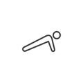 Man doing push up Exercise line icon