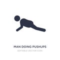 man doing pushups icon on white background. Simple element illustration from Sports concept