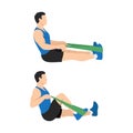 Man doing seated resistance knee flexion exercise