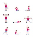 Man doing a series of exercises