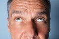 Man Doing Shifting Eye Exercise Royalty Free Stock Photo