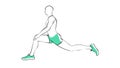 Man Doing Side Lunge Stretch for Hip Flexibility, Mobility, vector design Generative AI Royalty Free Stock Photo