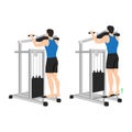 Man doing standing calf raise with assisted machine. Royalty Free Stock Photo