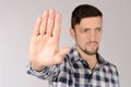 Man doing stop gesture. Royalty Free Stock Photo