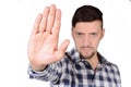 Man doing stop gesture. Royalty Free Stock Photo