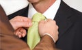 Man doing tie Royalty Free Stock Photo