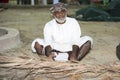 Man doing traditional craftsmanship Oman Royalty Free Stock Photo