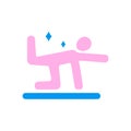 Man doing yoga vector icon. Royalty Free Stock Photo