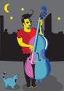 Man with double bass