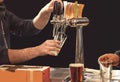 Man drawing beer from tap Royalty Free Stock Photo