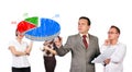 Man drawing pie chart Royalty Free Stock Photo