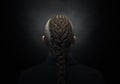 Man with dreadlocks, looks like a viking, Iroquois haircut Royalty Free Stock Photo