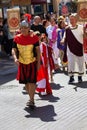 A man dressed as a legionary of Rome during the Spanish Carnival in Andalusia, Spain