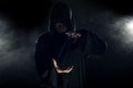 Cult Leader in a Black Robe Royalty Free Stock Photo