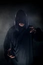 Cult Leader in a Black Robe Royalty Free Stock Photo