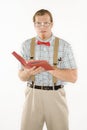 Man dressed like nerd. Royalty Free Stock Photo