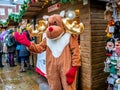 Dressed in a reindeer costume at the 2019 Christmas Market in the city of York, UK