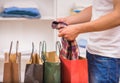 Man in dressing room Royalty Free Stock Photo