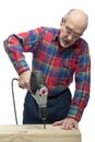 Man with drill Royalty Free Stock Photo