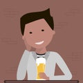 Man Drinking Beer Royalty Free Stock Photo