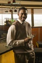 Man drinking martini. Royalty Free Stock Photo