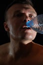 Man drinking water