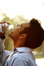 Man drinking water Royalty Free Stock Photo