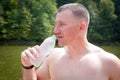 Man Drinking Water Royalty Free Stock Photo