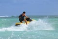 Man drive on the jetski Royalty Free Stock Photo