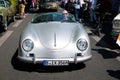 Man drives old Porsche at Berlin Classic Days, a Oldtimer automobile event with more than 2000 vintage cars at Kurfuerstendamm /
