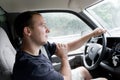 Man Driving Royalty Free Stock Photo