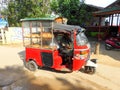 Man driving bakery tuk tuk Royalty Free Stock Photo