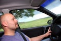 A man driving a car Royalty Free Stock Photo