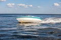 Man driving a fast boat Royalty Free Stock Photo